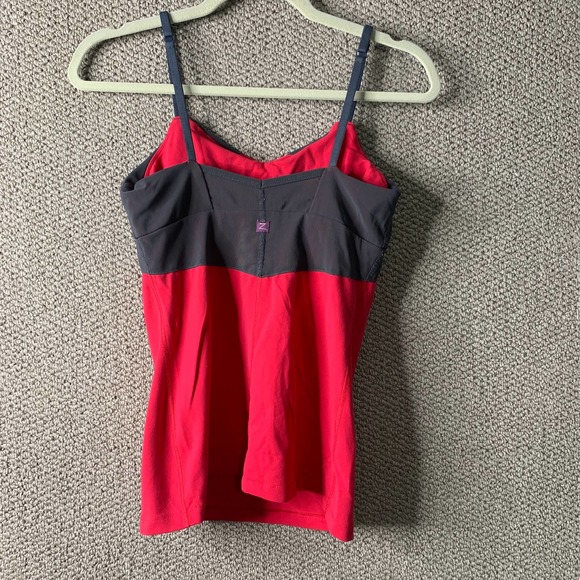 Zobha Womens Tank Top‎ Size 4 Pink Gray Shelf Bra Sleeveless Athletic V-Neck - Picture 6 of 10